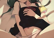 オナニーしているエッチな女の子の二次エロ画像