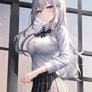 銀髪の女の子の二次画像【非エロ】