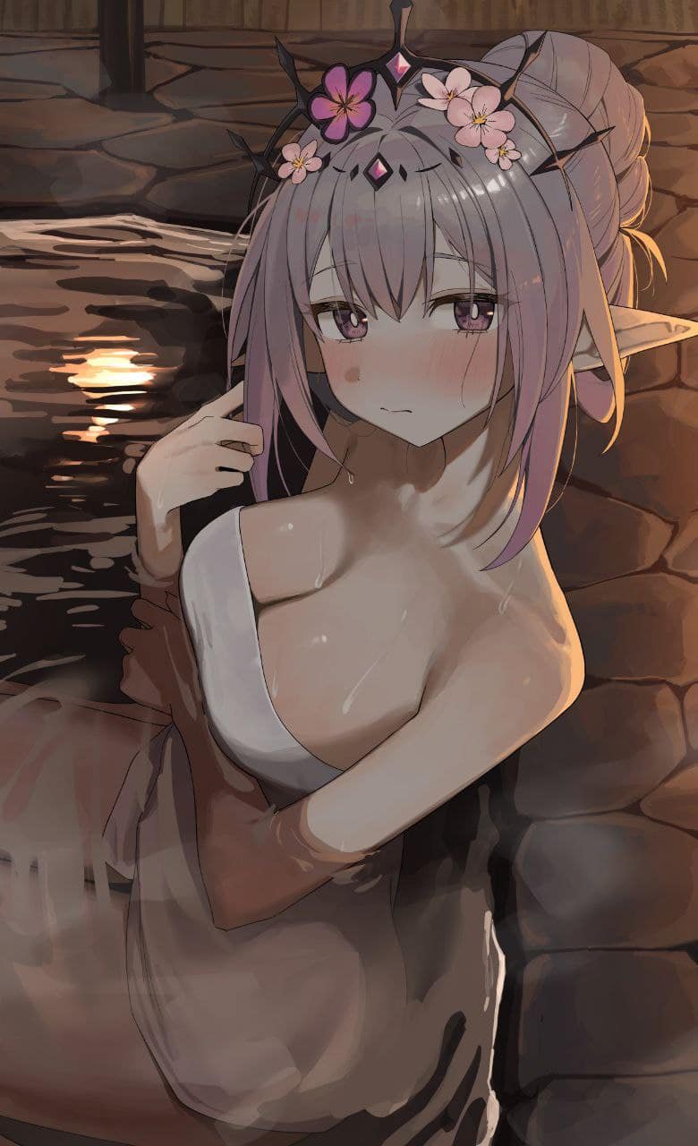 温泉に入っている女の子の二次エロ画像 その3