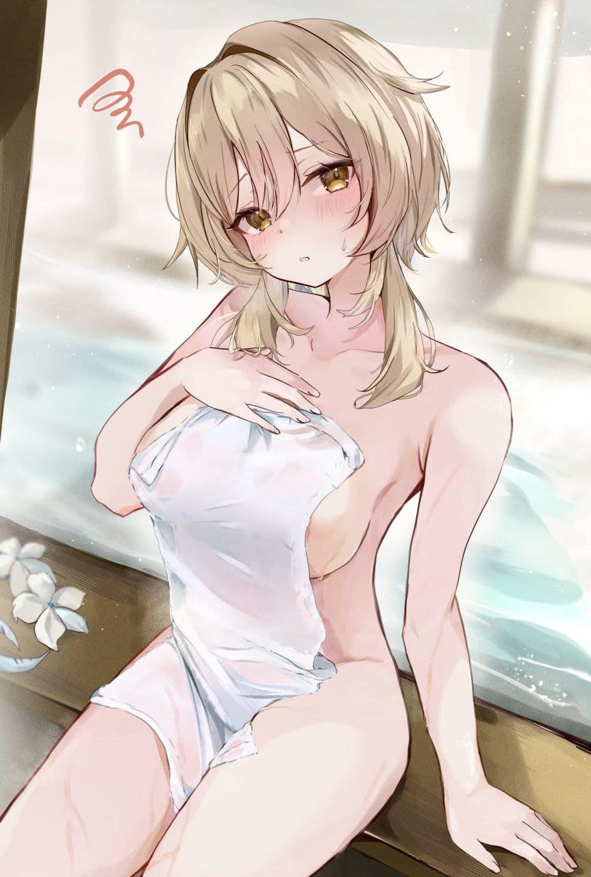 温泉に入っている女の子の二次エロ画像 その3